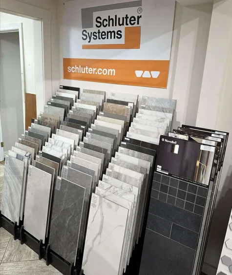 Schluter Systems tile sample displays