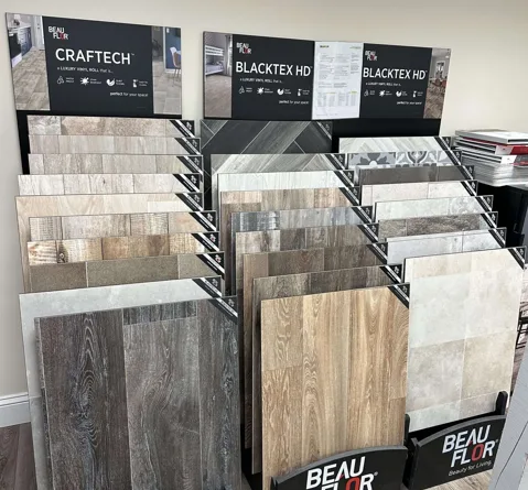 Beau Flor luxury vinyl plank sample display